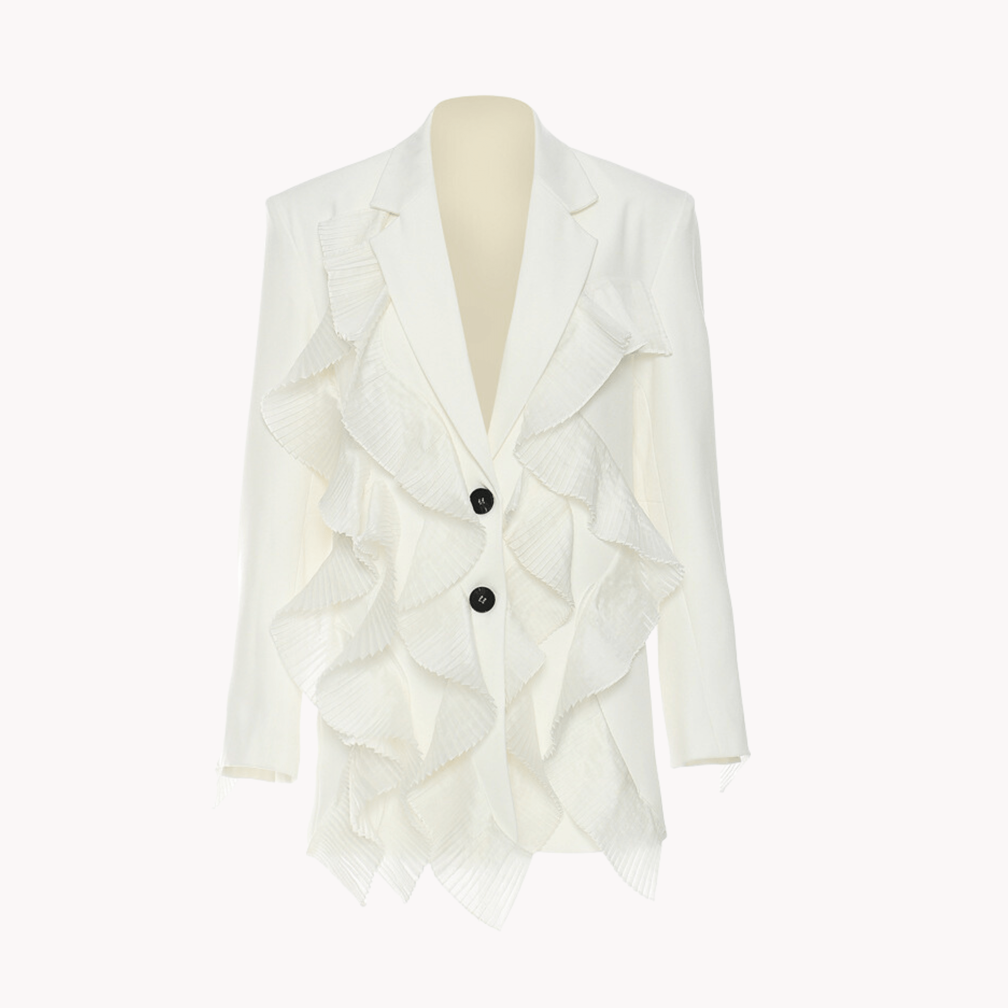 Ruffled Mesh Loose Fit Blazer - Kelly Obi New York