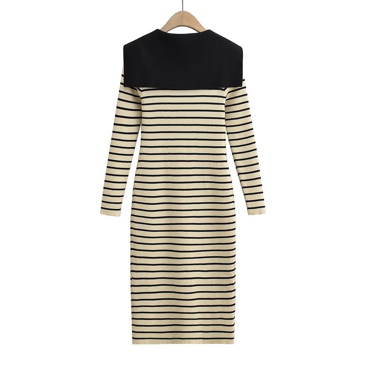 Sailor Collar Striped Bodycon Dress - Kelly Obi New York