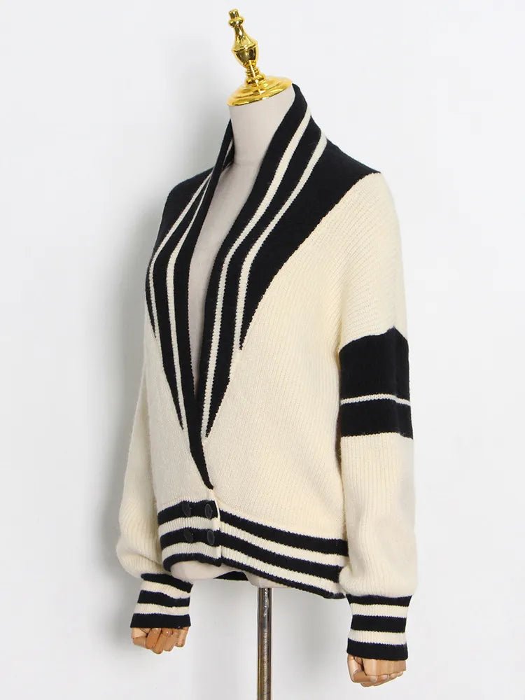 Sailor Striped Knit Cardigan - Kelly Obi New York