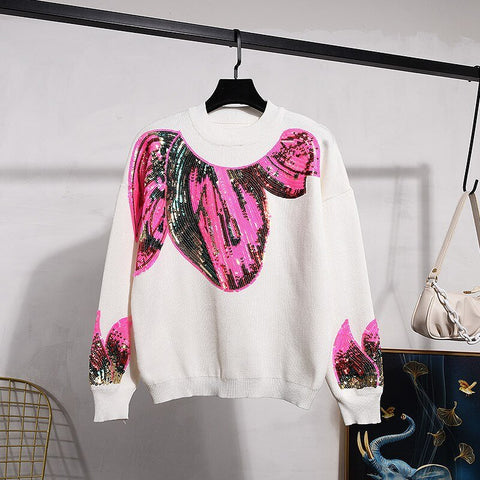 Sequin Floral Knit Set - Kelly Obi New York