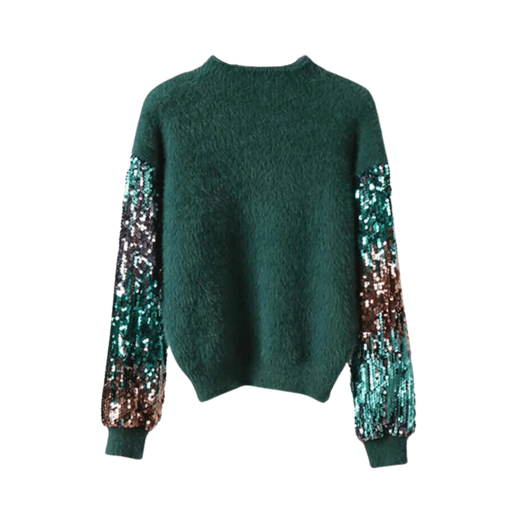 Sequined Sleeves Knit Sweater - Kelly Obi New York