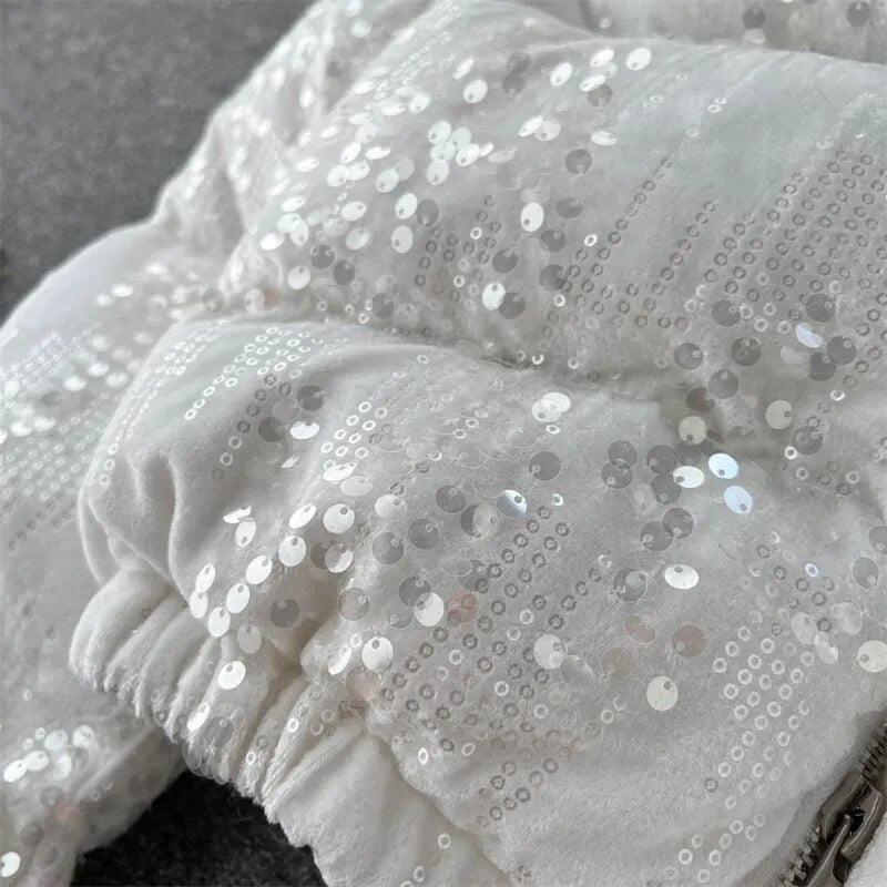 Sequined Velvet Cropped Coat - Kelly Obi New York