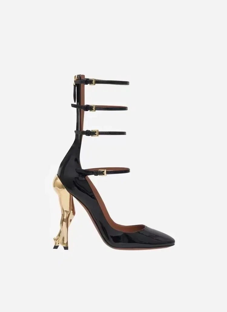 Sexy Back Quad Strap Stiletto - Kelly Obi New York