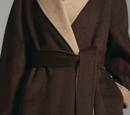 Shawl Lapel Woolen Belted Coat - Kelly Obi New York