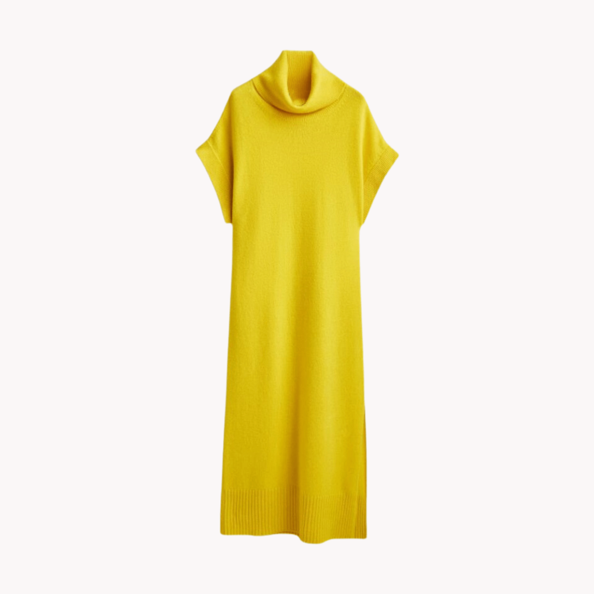 Short Sleeve Turtleneck Long Dress - Kelly Obi New York