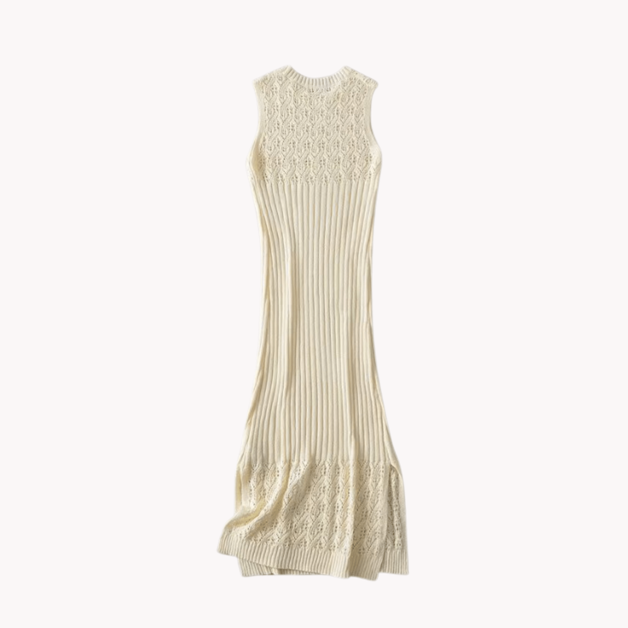 Side Slit Sleeveless Knitted Dress - Kelly Obi New York