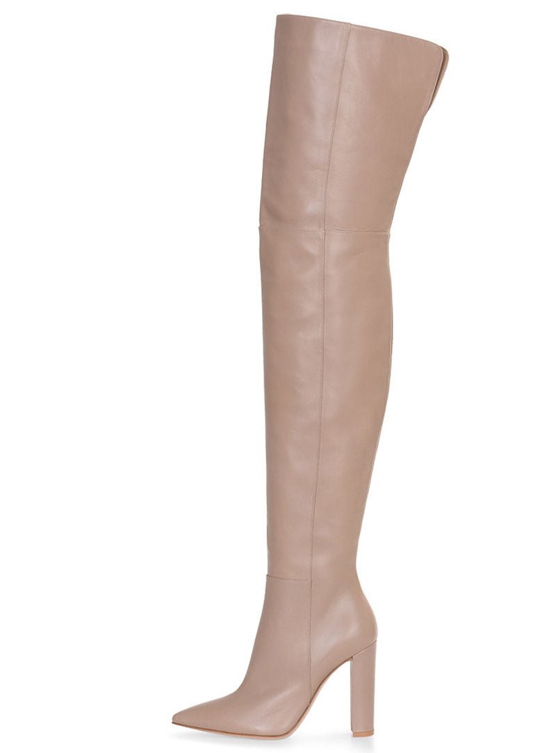 Side Zip Over-the-Knee Boots - Kelly Obi New York