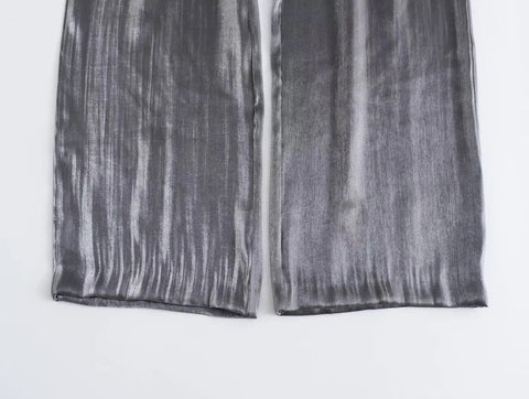 Silver Bomber Jacket + Pants Set - Kelly Obi New York