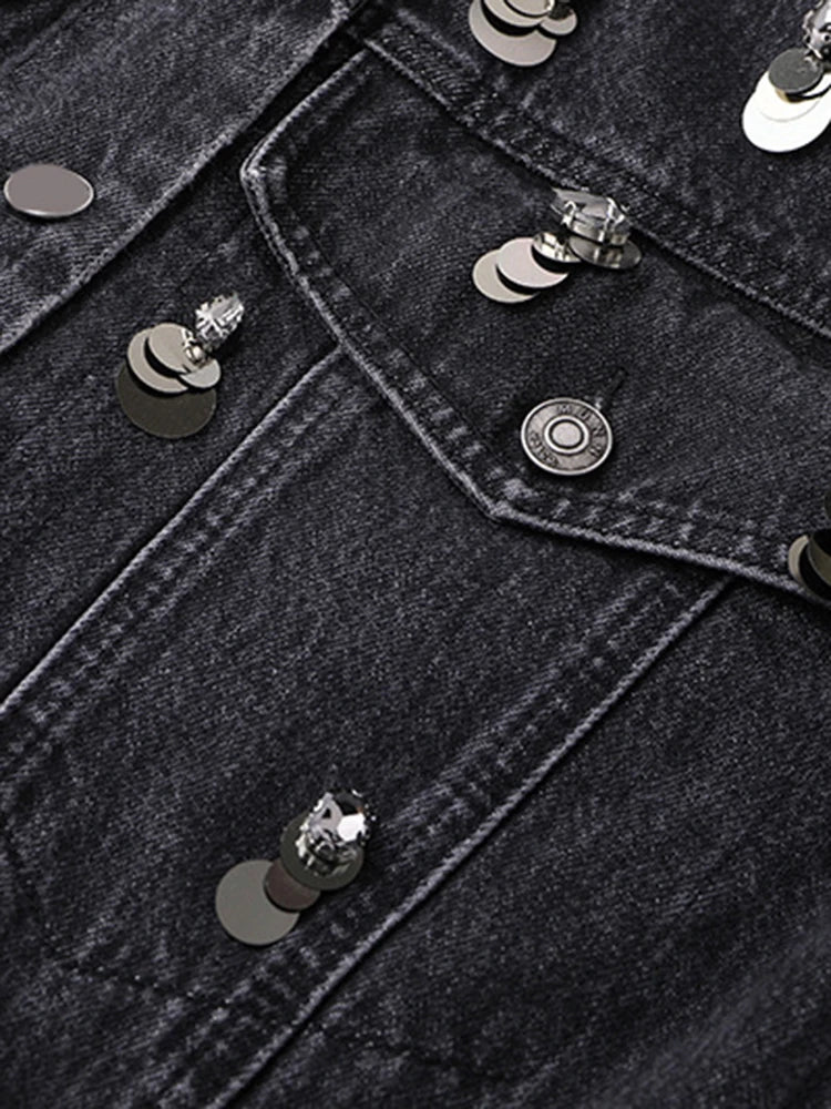 Silver Shower Denim Jacket - Kelly Obi New York