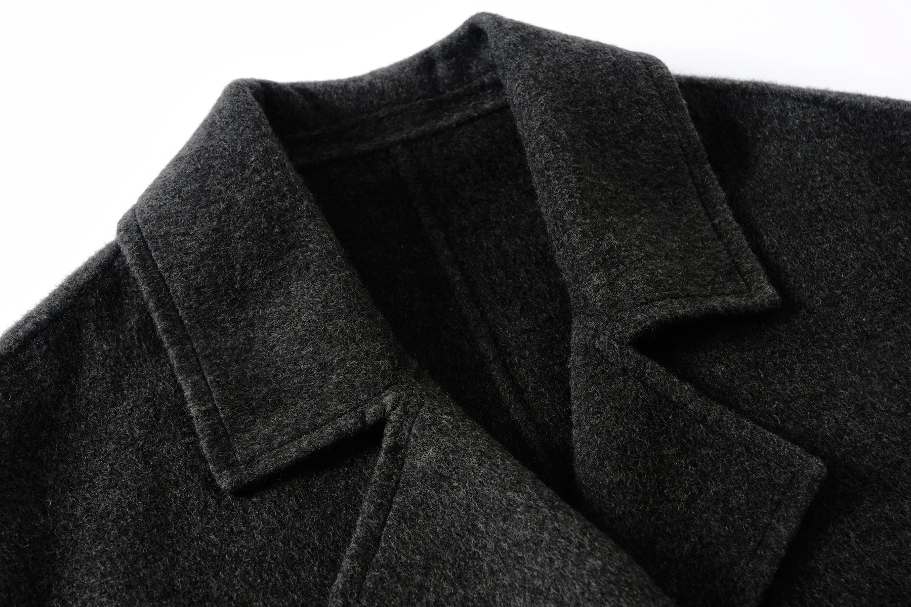 Single Button Scarf Collar Wool Coat - Kelly Obi New York