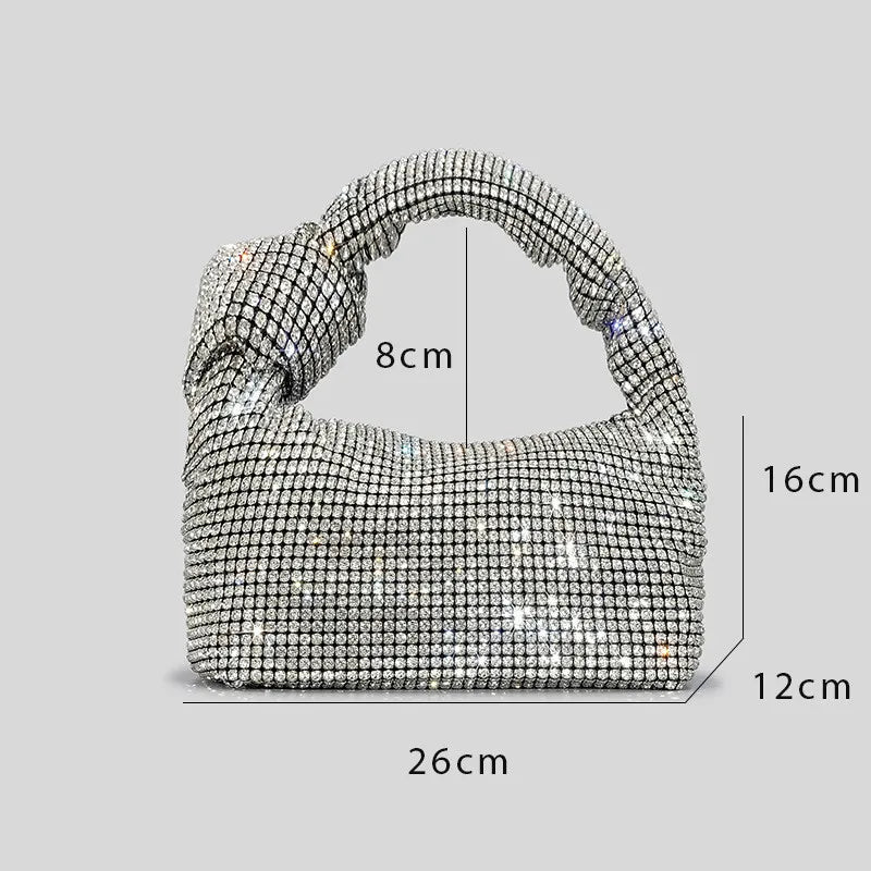 Single Knot Rhinestone Handbag - Kelly Obi New York