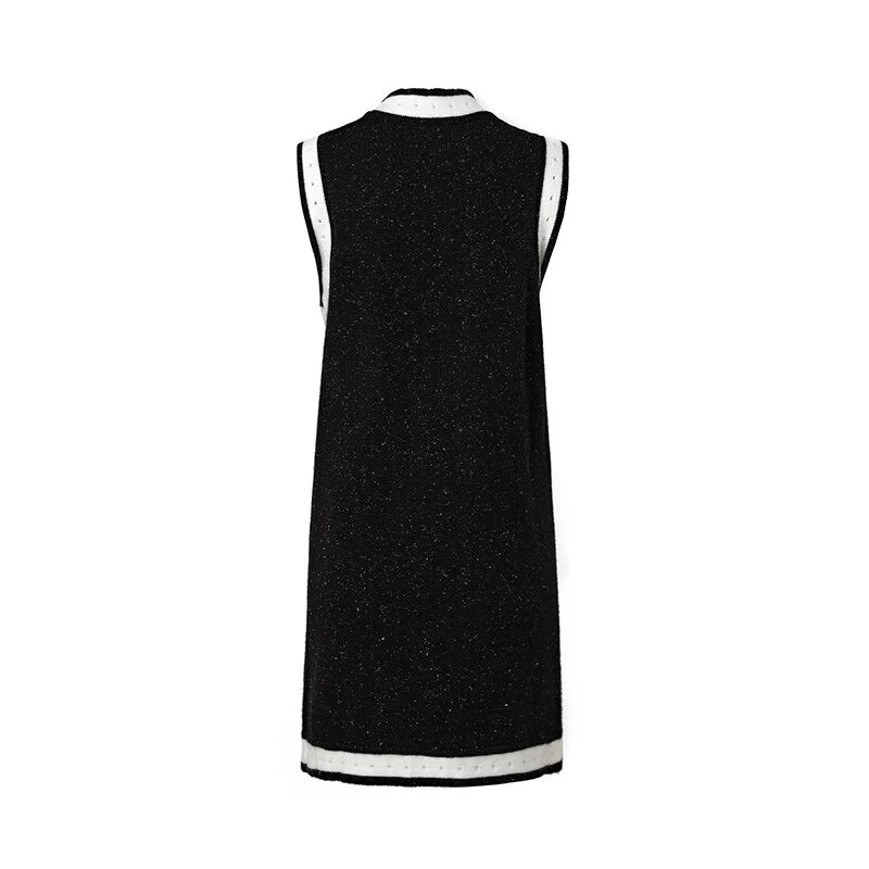 Sleeveless Open Loose Knit Dress - Kelly Obi New York