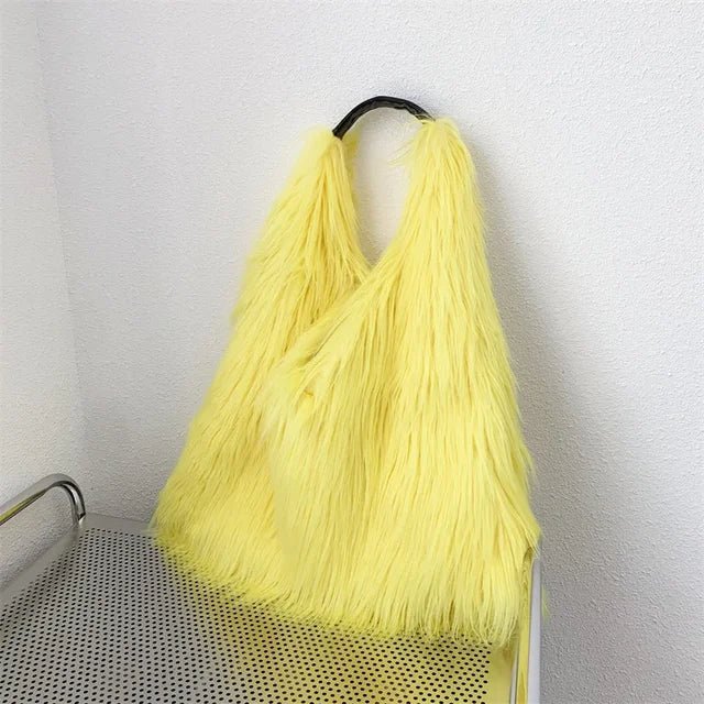 Soft Faux Fur Tote Bag - Kelly Obi New York