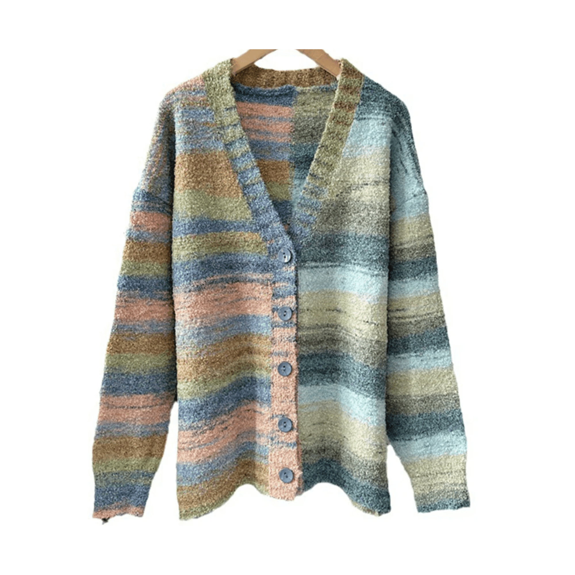 Soft Stripes Gradient Knit Cardigan - Kelly Obi New York