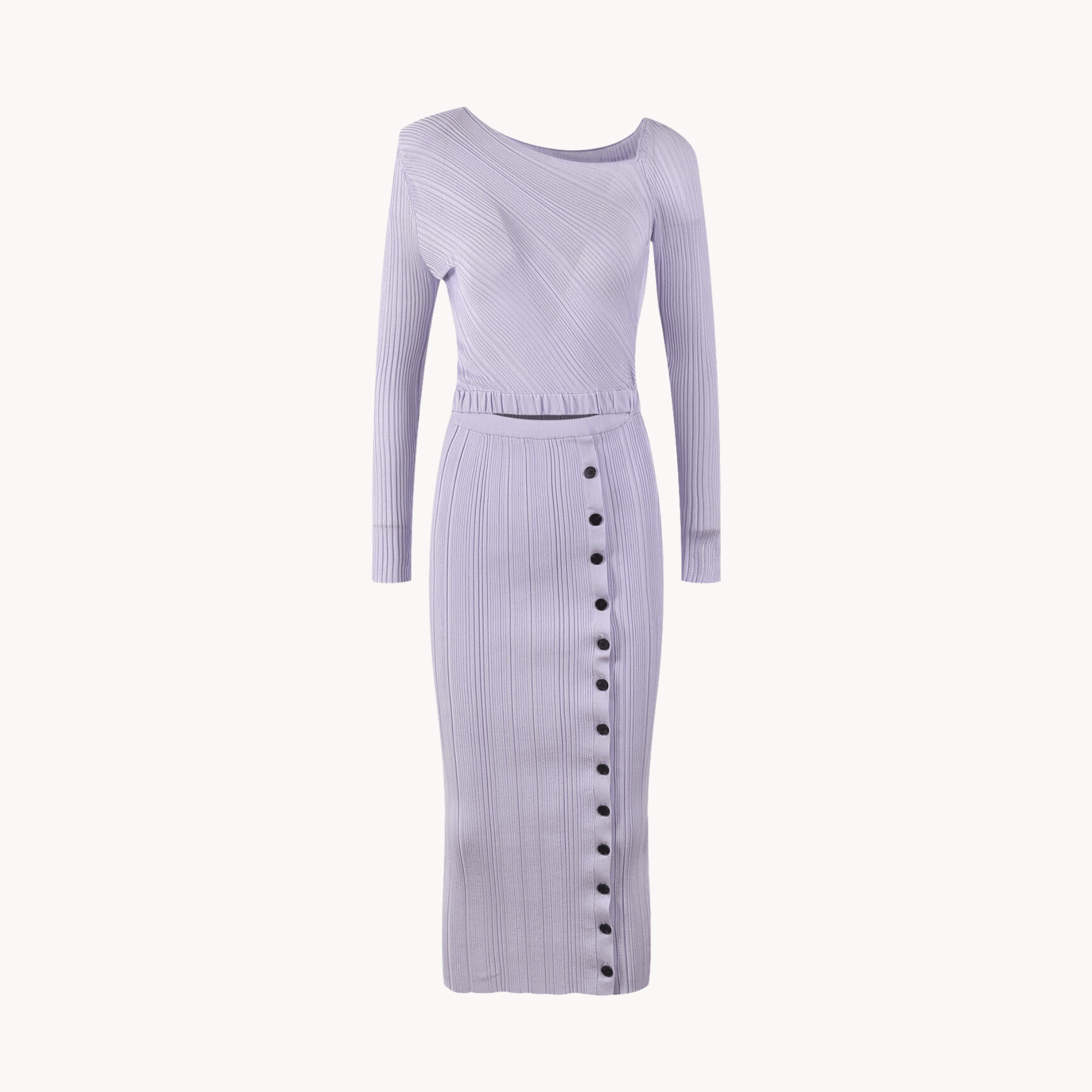 Spliced Ribbed Knit Midi Dress - Kelly Obi New York