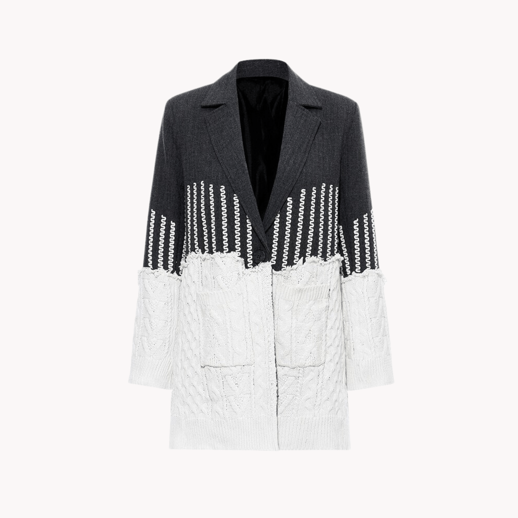 Split Contrast Blazer - Kelly Obi New York