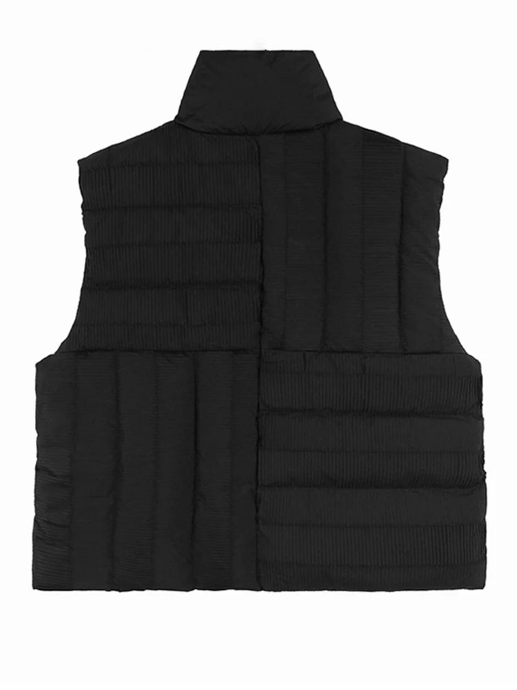 Stand Collar Plus Size Vest - Kelly Obi New York