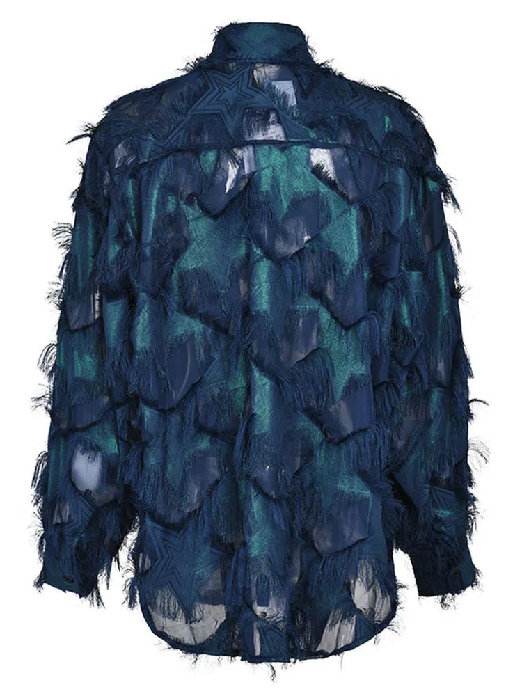 Stars Feathery Tassels Shirt - Kelly Obi New York