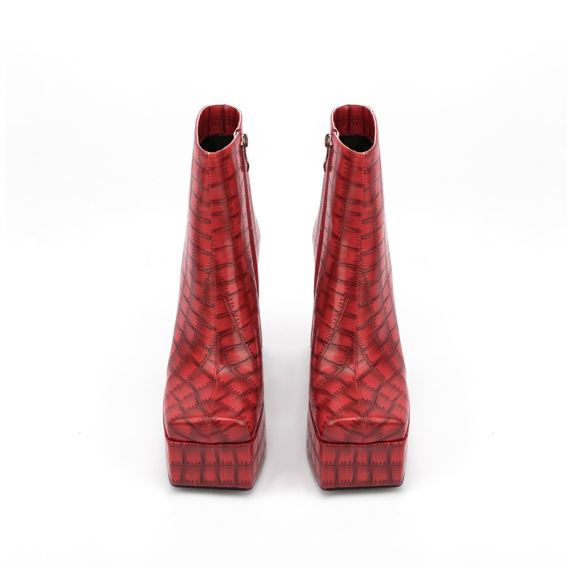 Stone Pattern High Heel Boots - Kelly Obi New York