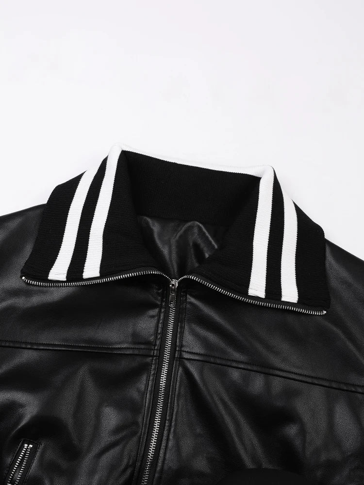 Striped Edges Zip-Up Jacket - Kelly Obi New York