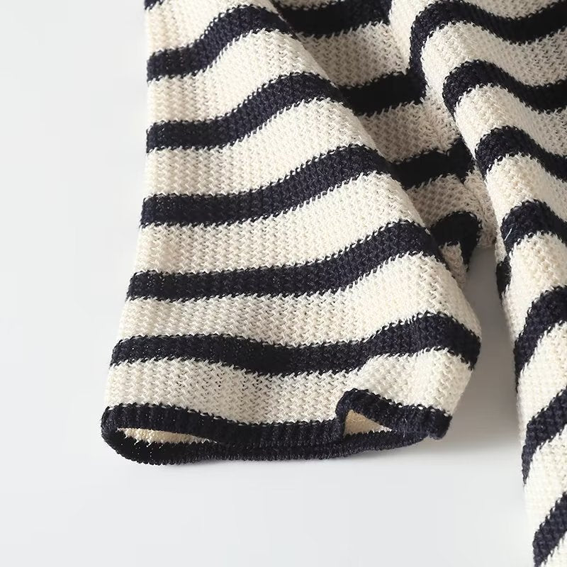 Striped Knit Slim Dress - Kelly Obi New York