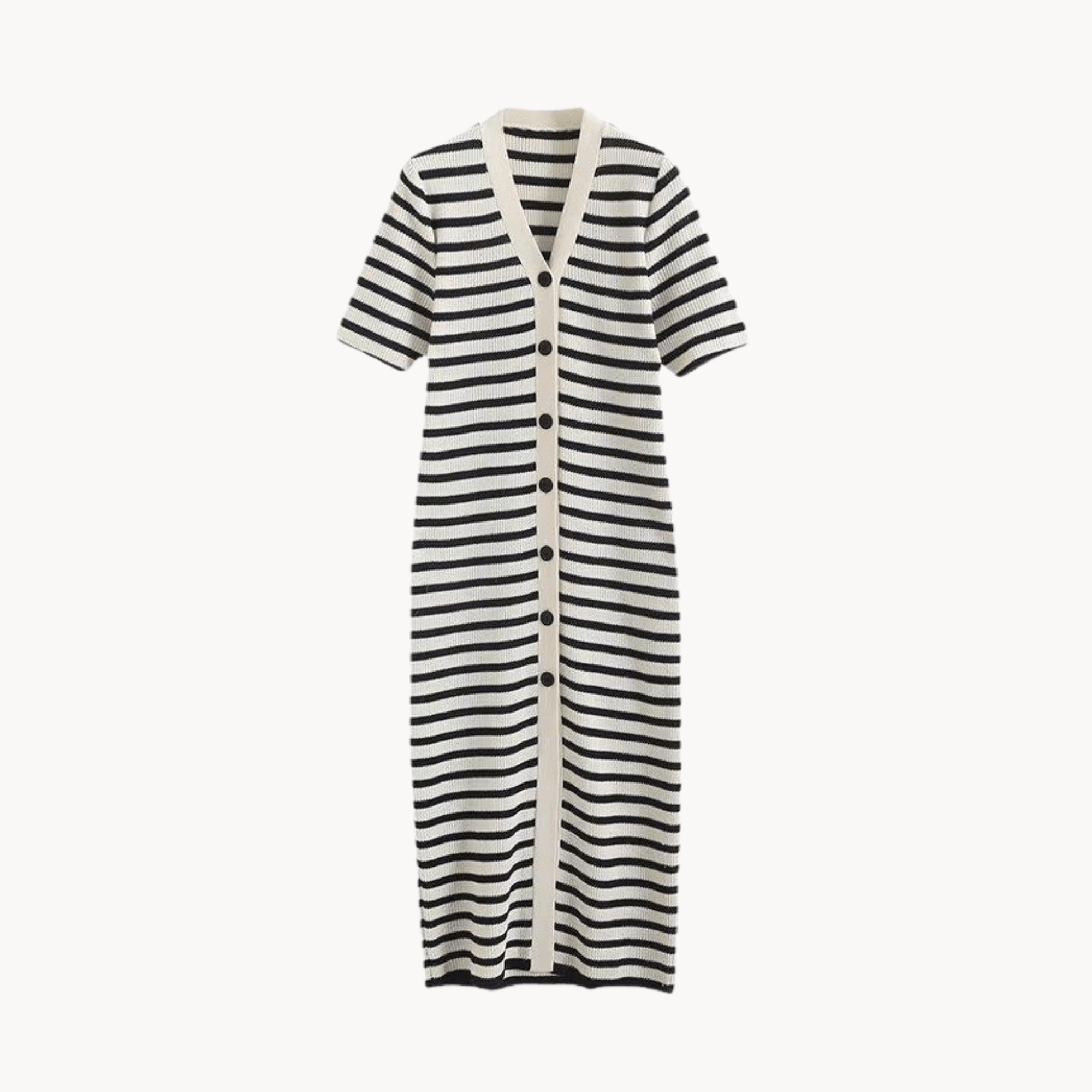 Striped Knit Slim Dress - Kelly Obi New York