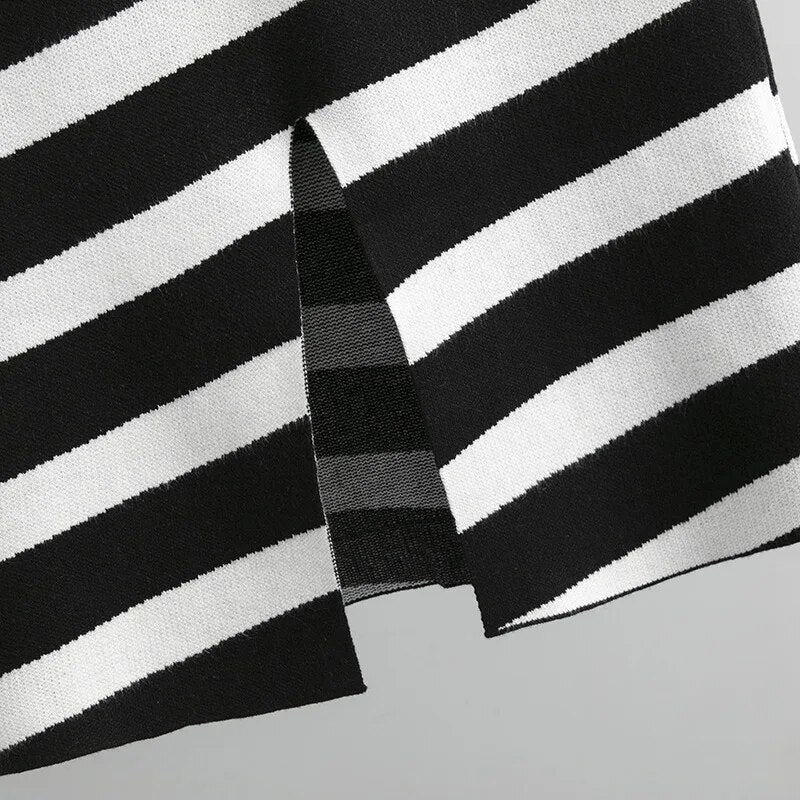 Striped Pencil Knit Skirt - Kelly Obi New York