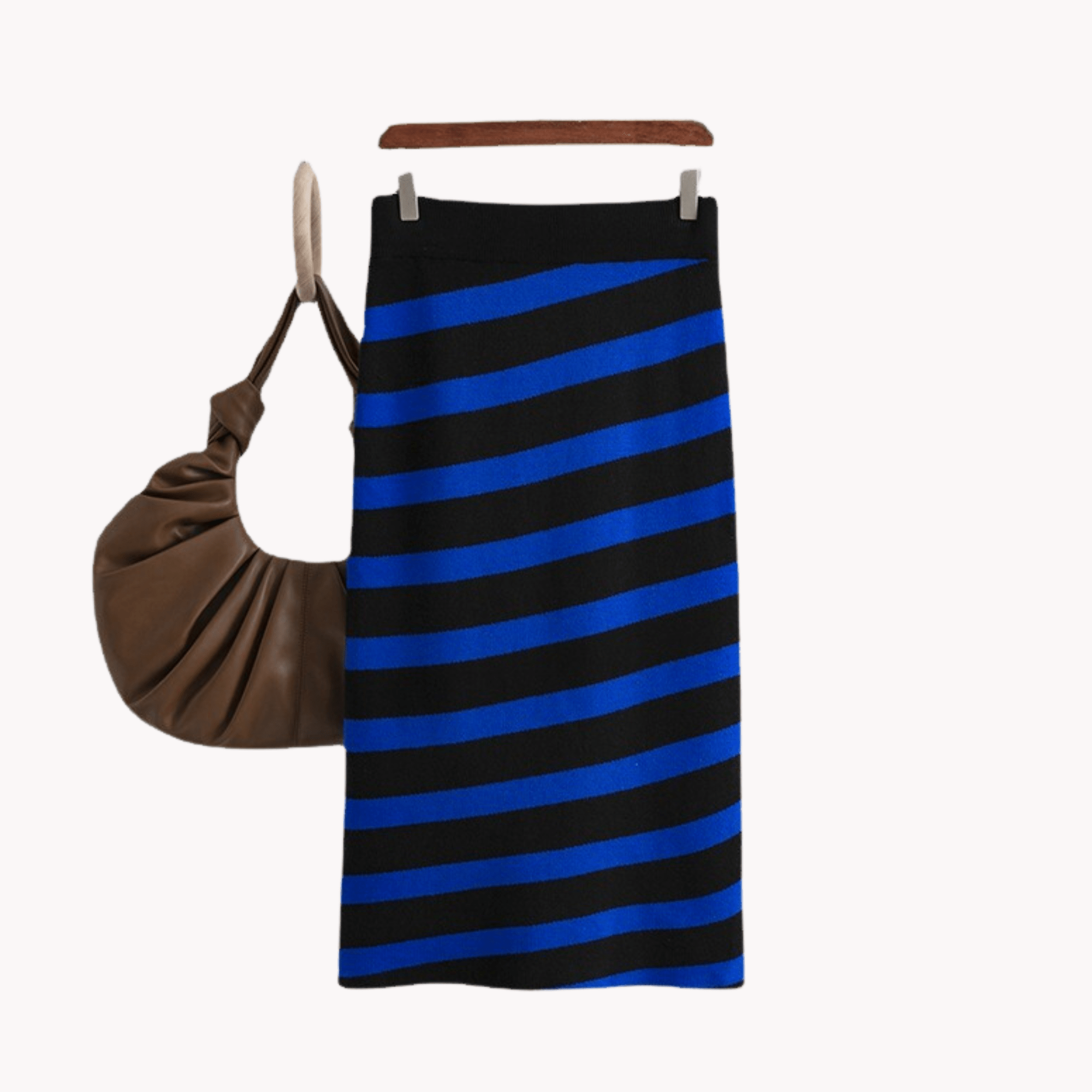 Striped Pencil Knit Skirt - Kelly Obi New York