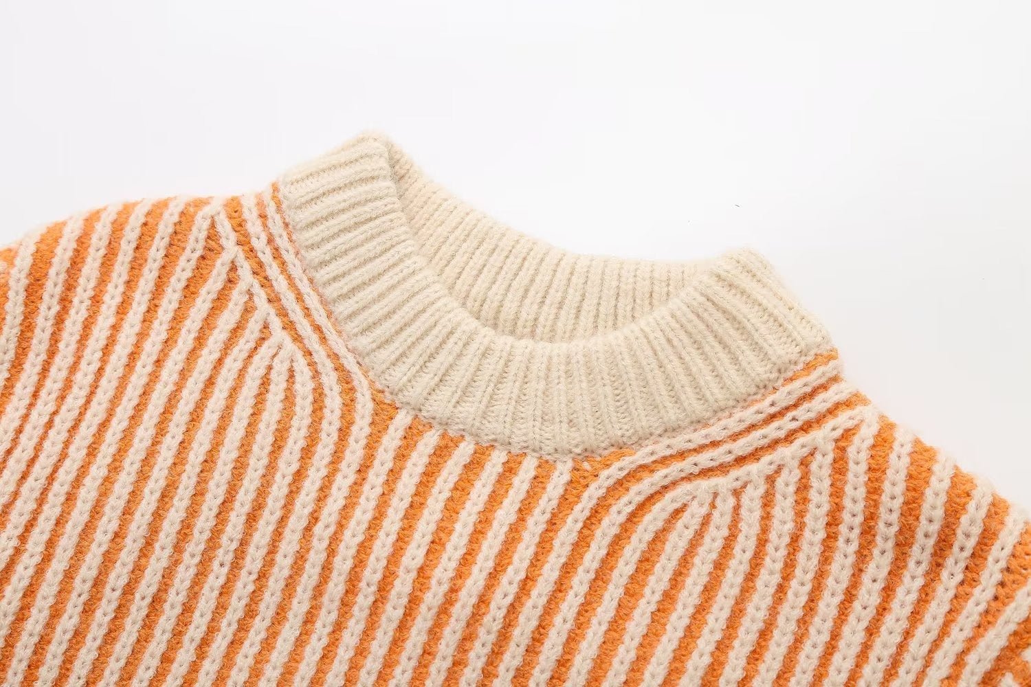 Stripes Round Neck Knitted Sweater - Kelly Obi New York