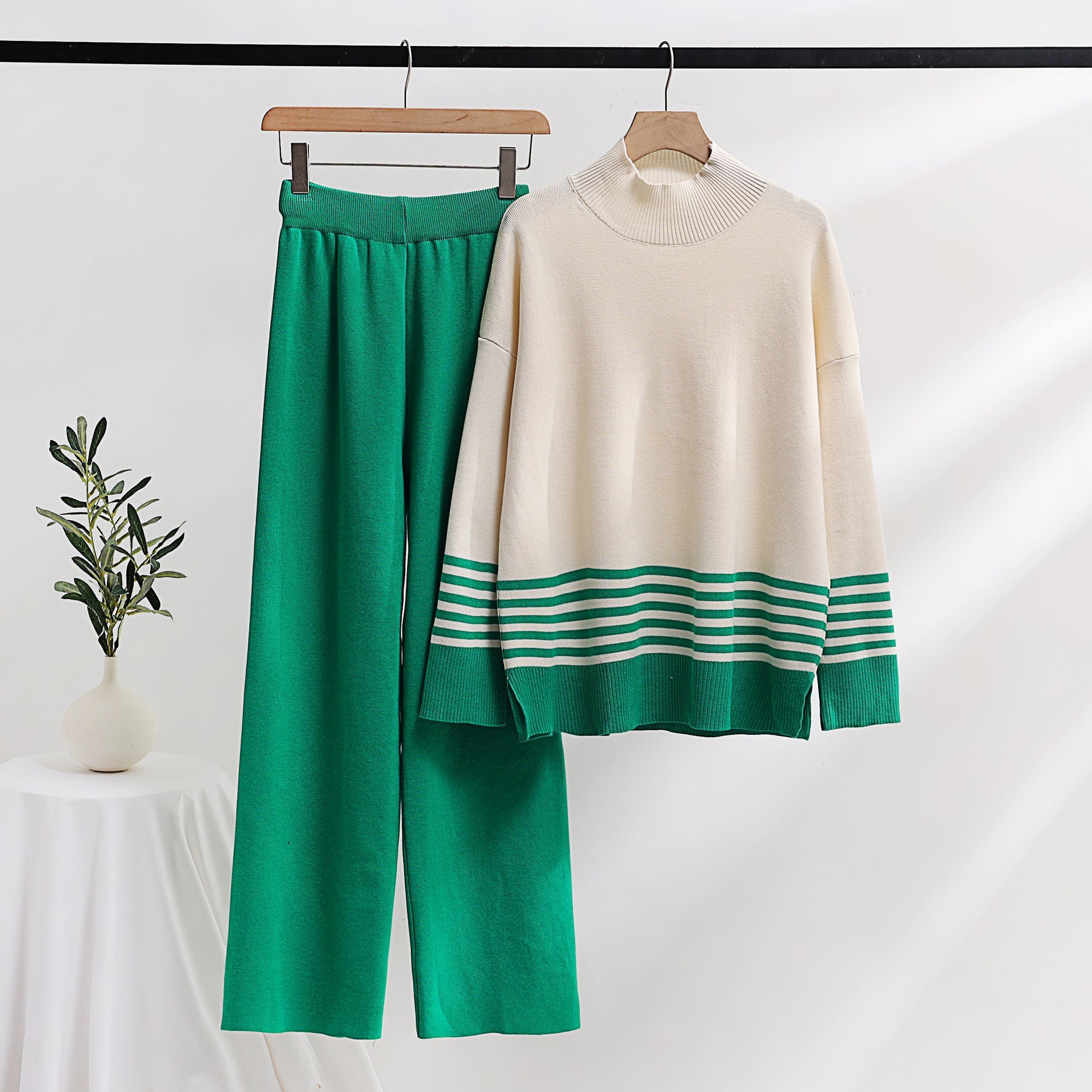 Stripes Sweater+Pants Knit Set - Kelly Obi New York