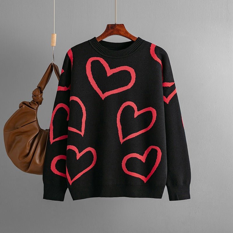 Sweetheart Loose Knit Sweater - Kelly Obi New York