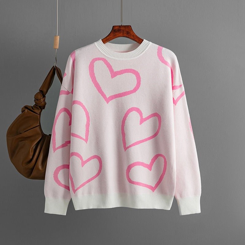 Sweetheart Loose Knit Sweater - Kelly Obi New York