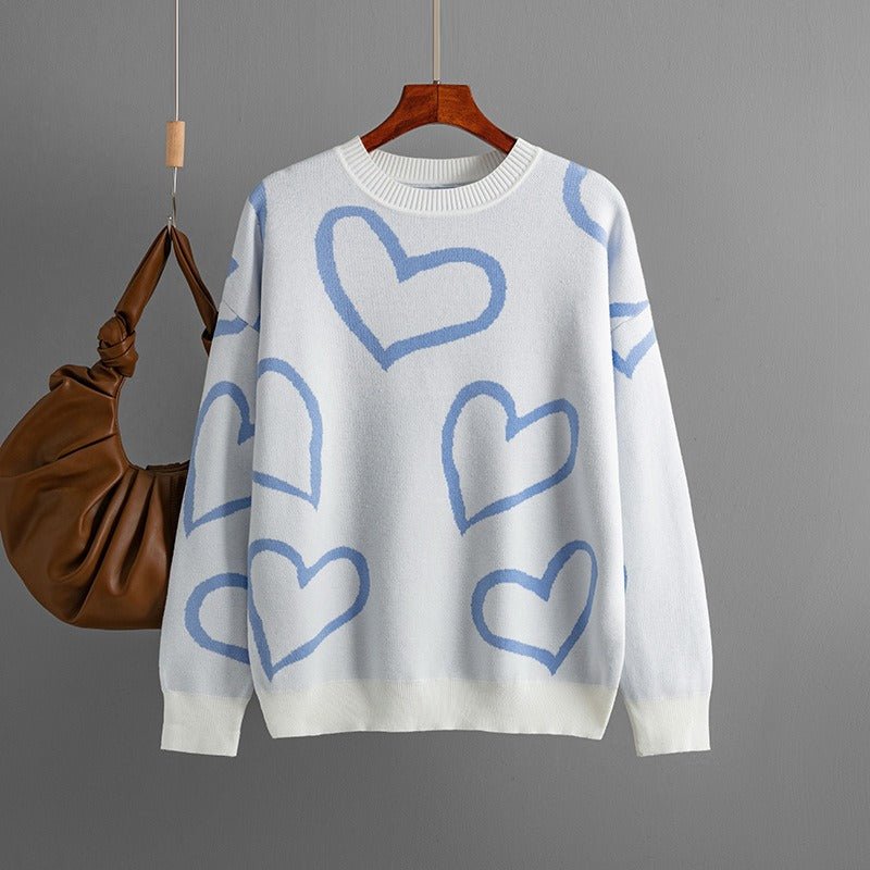 Sweetheart Loose Knit Sweater - Kelly Obi New York