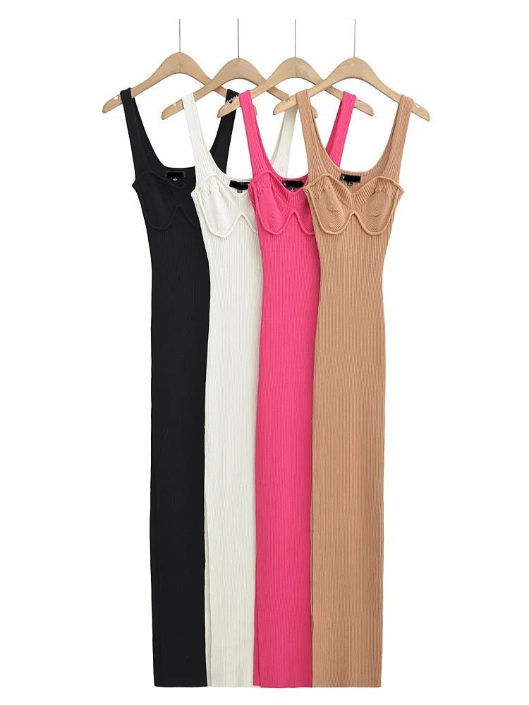 Sweetheart Sleeveless Maxi Knit Dress - Kelly Obi New York