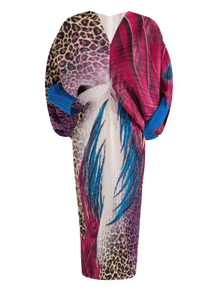 Swift Cheetah Pleated Dress - Kelly Obi New York