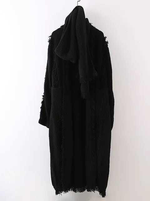 Tassel Burrs Knit Long Coat - Kelly Obi New York