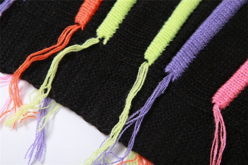 Tassel Crop Knit Sweater - @angelleslife - Kelly Obi New York