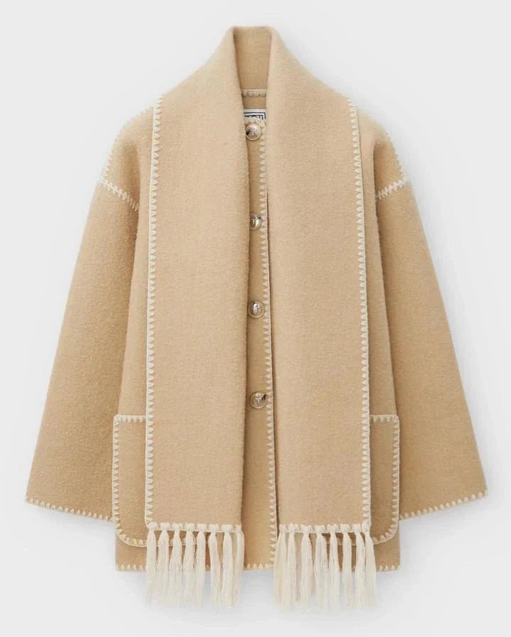 Tassel Scarf Collar Jacket - Final Sale - Kelly Obi New York