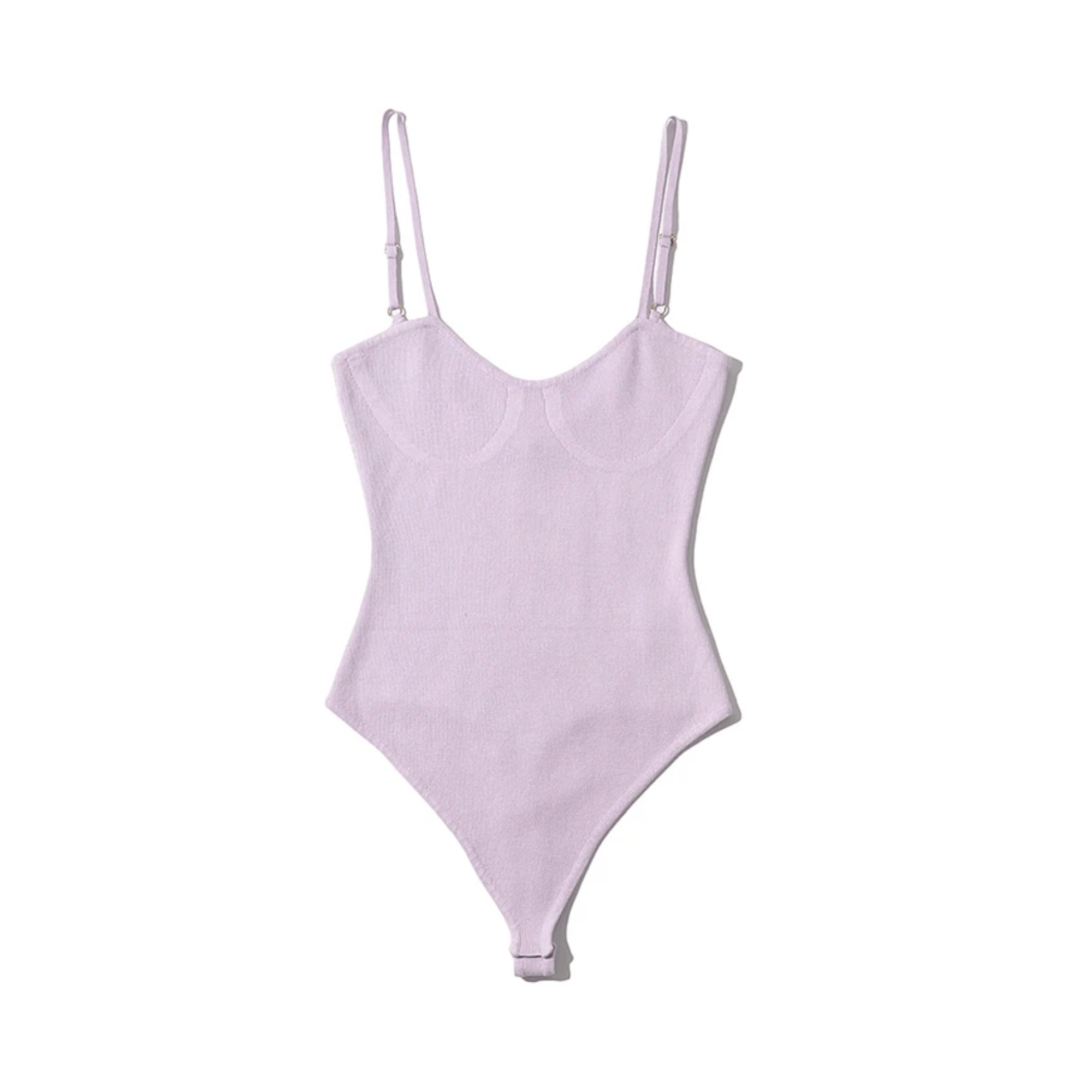 Thin Strap Knitted Stretch Bodysuit - Kelly Obi New York