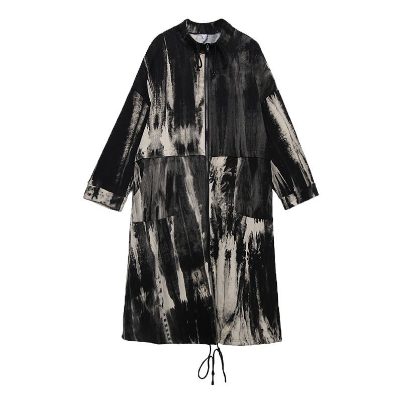 Tie Dye Loose Long Coat - Kelly Obi New York