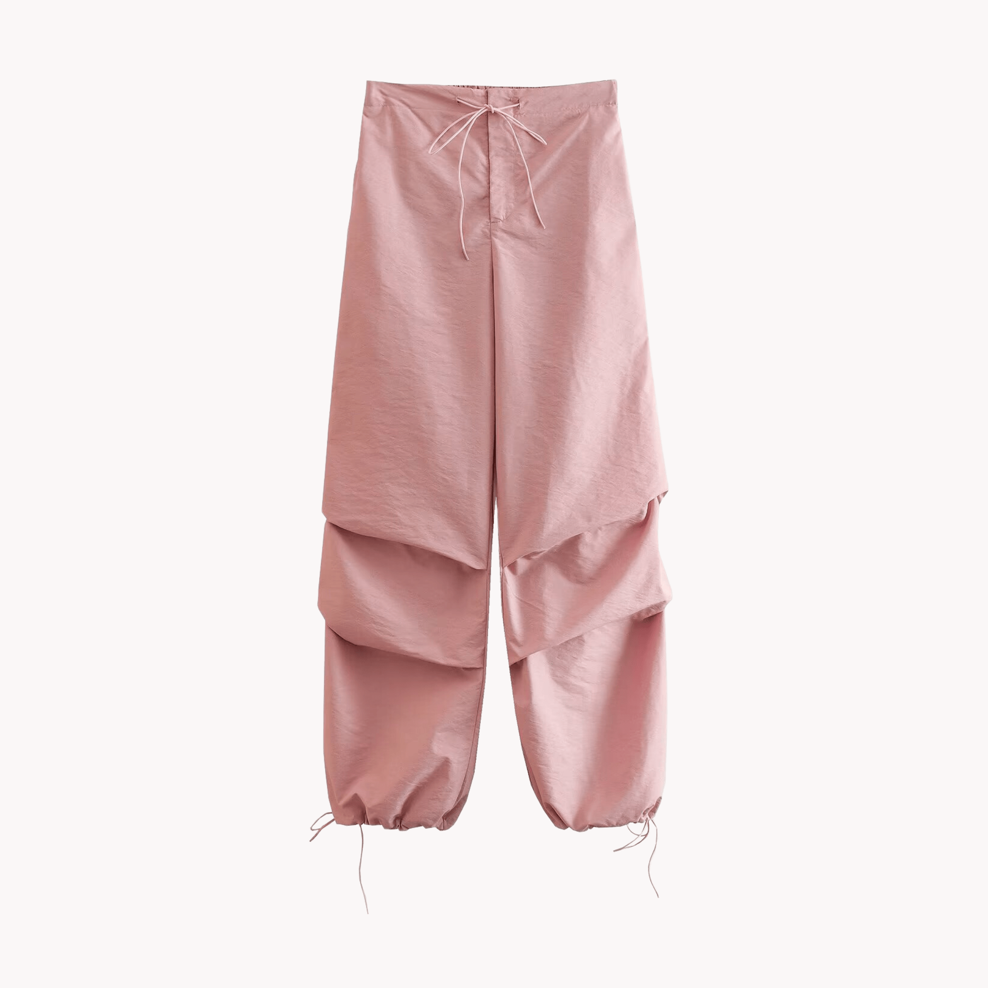 Tie Waist Pleated Baggy Sweatpants - Kelly Obi New York