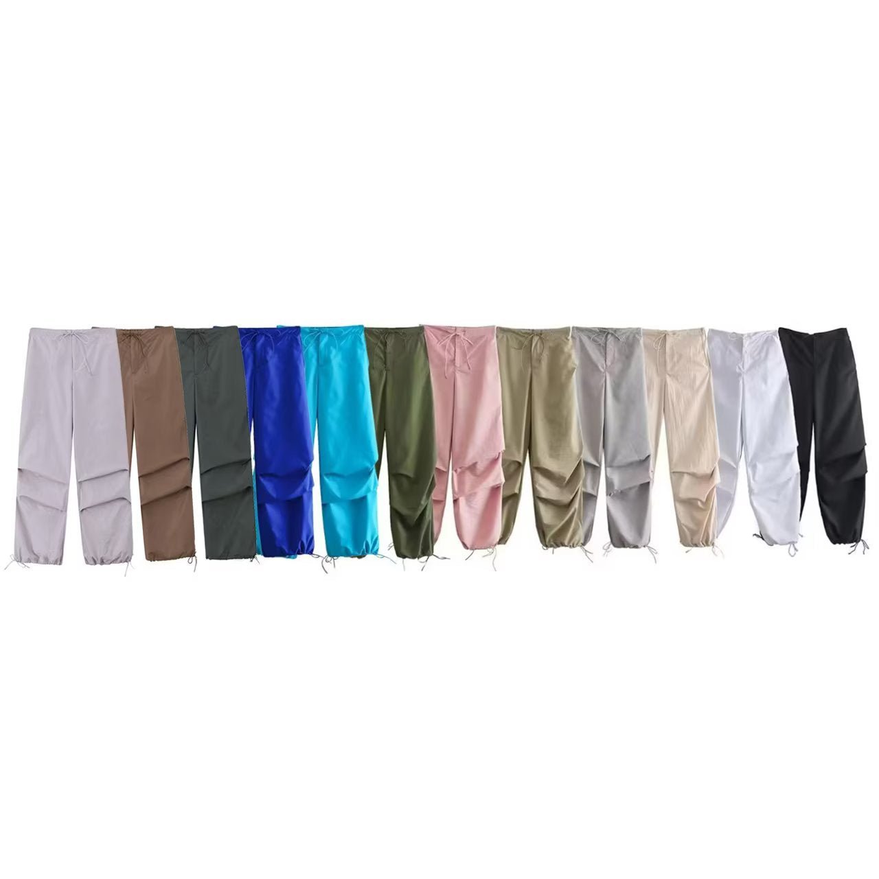 Tie Waist Pleated Baggy Sweatpants - Kelly Obi New York