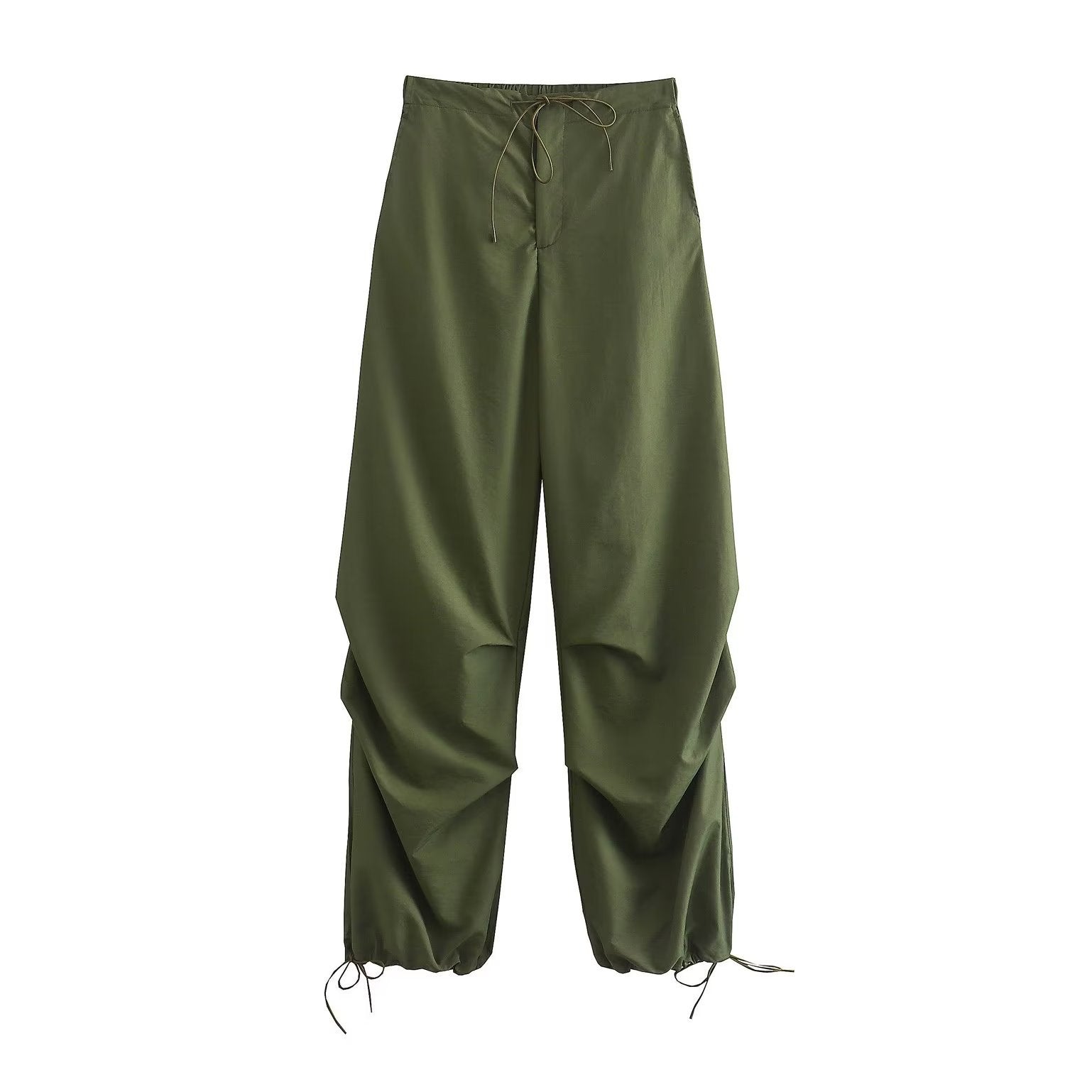 Tie Waist Pleated Baggy Sweatpants - Kelly Obi New York