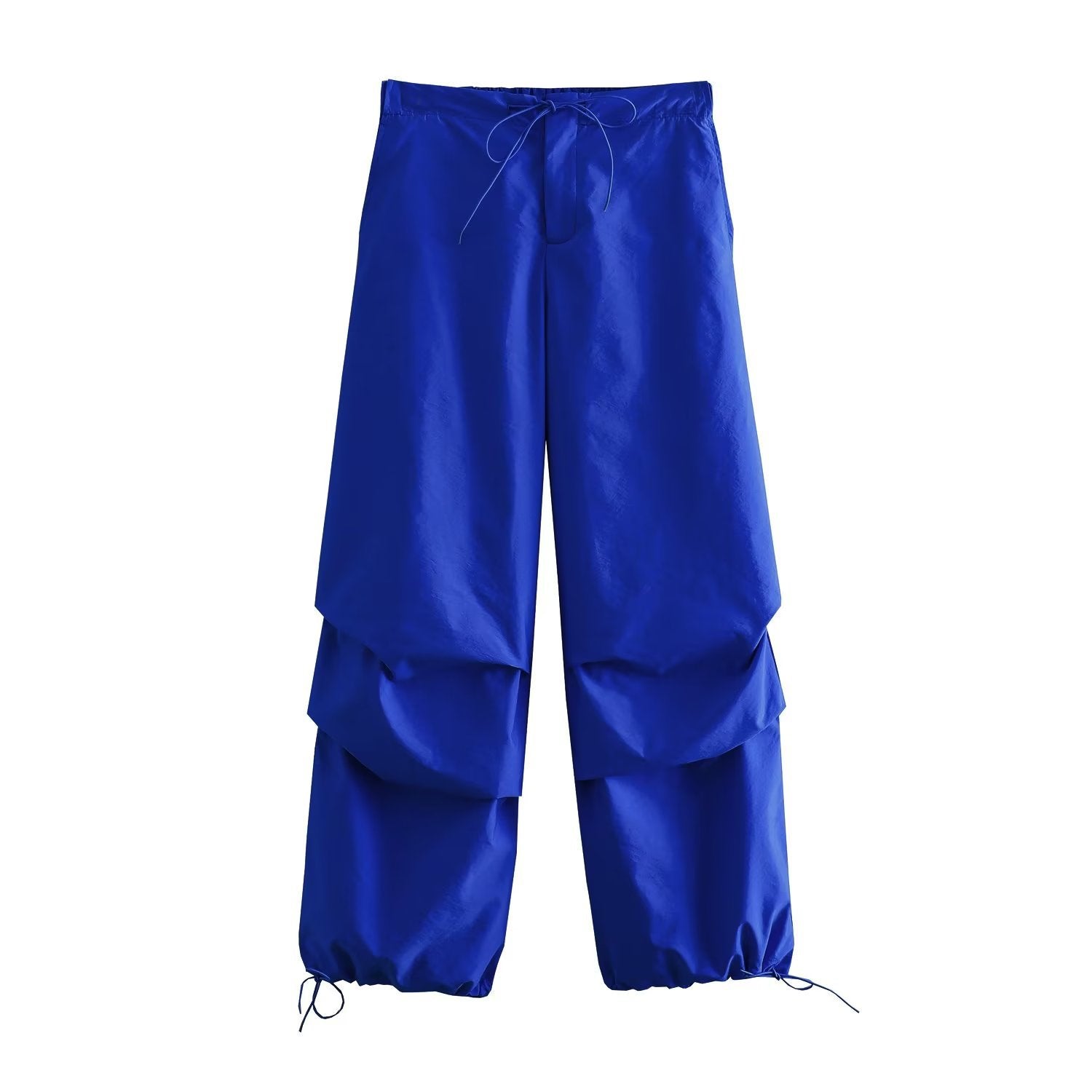 Tie Waist Pleated Baggy Sweatpants - Kelly Obi New York