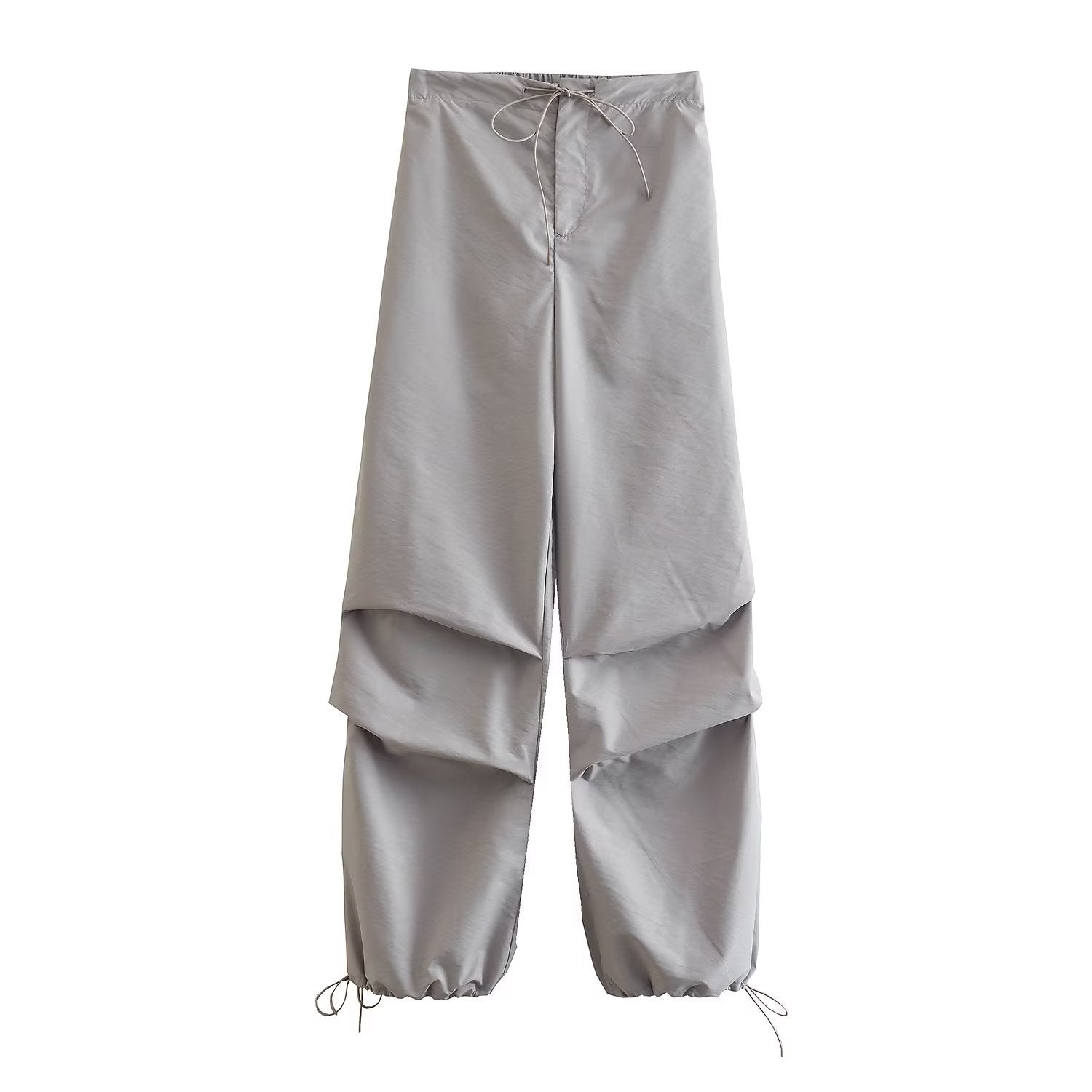 Tie Waist Pleated Baggy Sweatpants - Kelly Obi New York