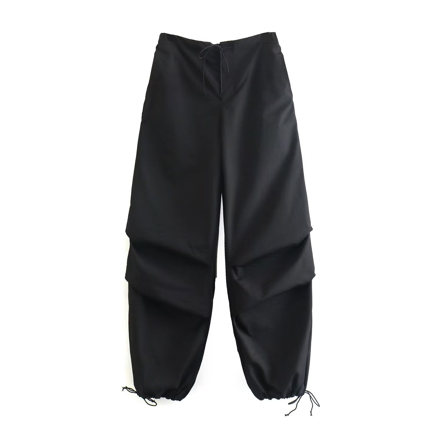 Tie Waist Pleated Baggy Sweatpants - Kelly Obi New York