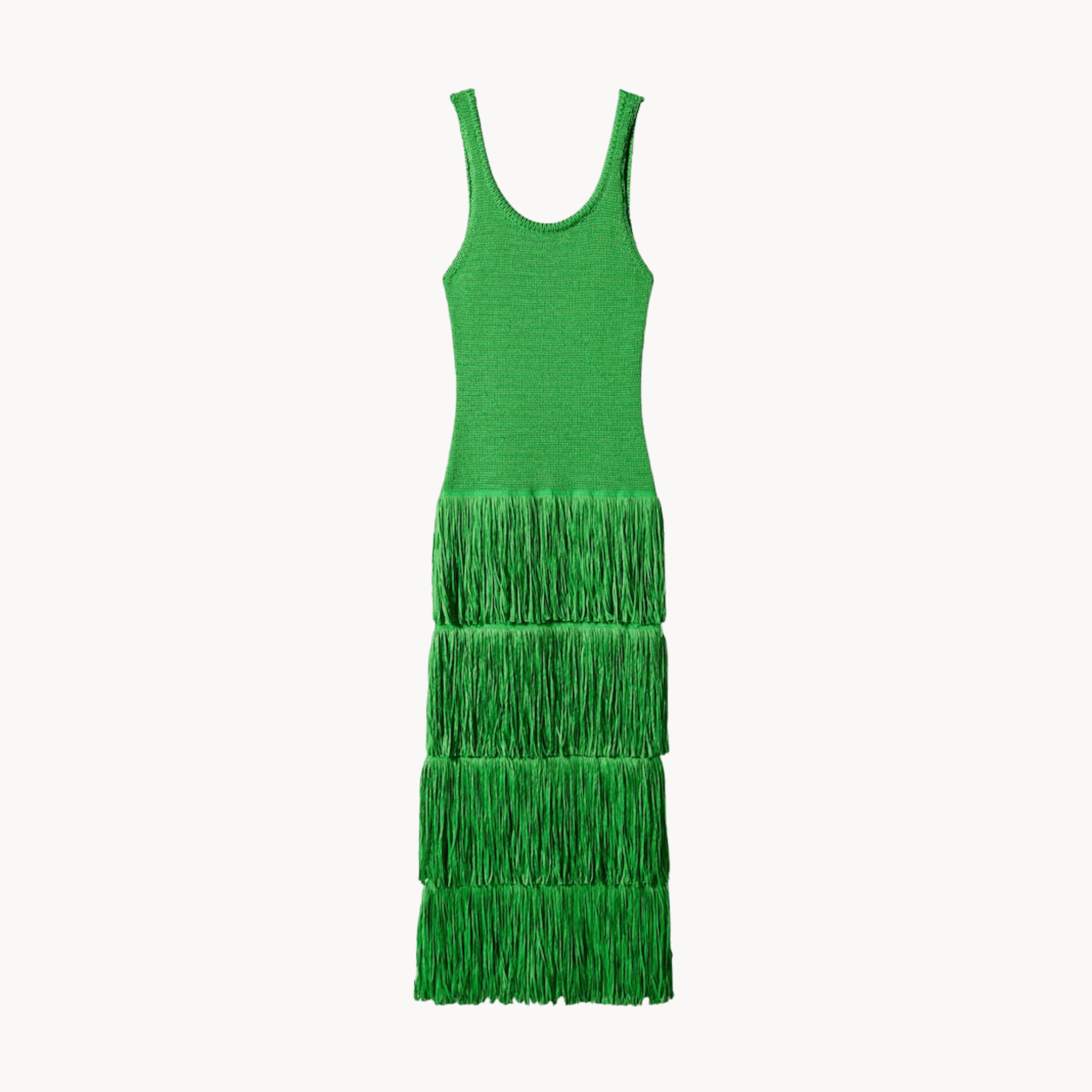 Tiered Tassel Knit Dress - Kelly Obi New York