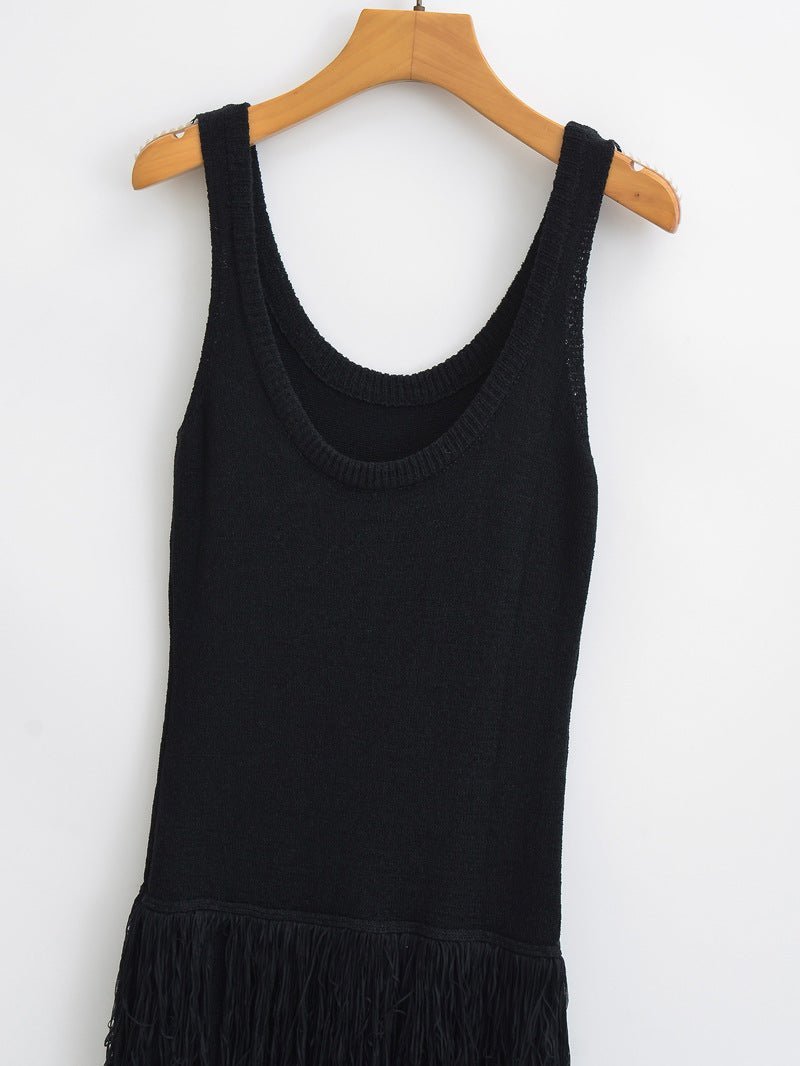 Tiered Tassel Knit Dress - Final Sale - Kelly Obi New York