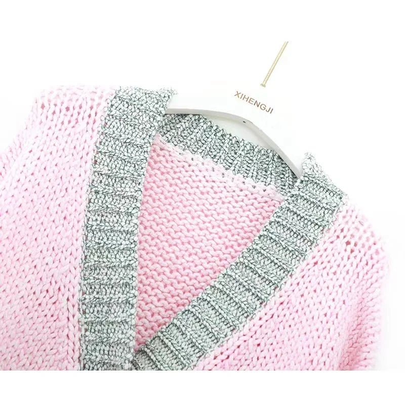 Tri-Color Cotton Knit Jacket - Kelly Obi New York