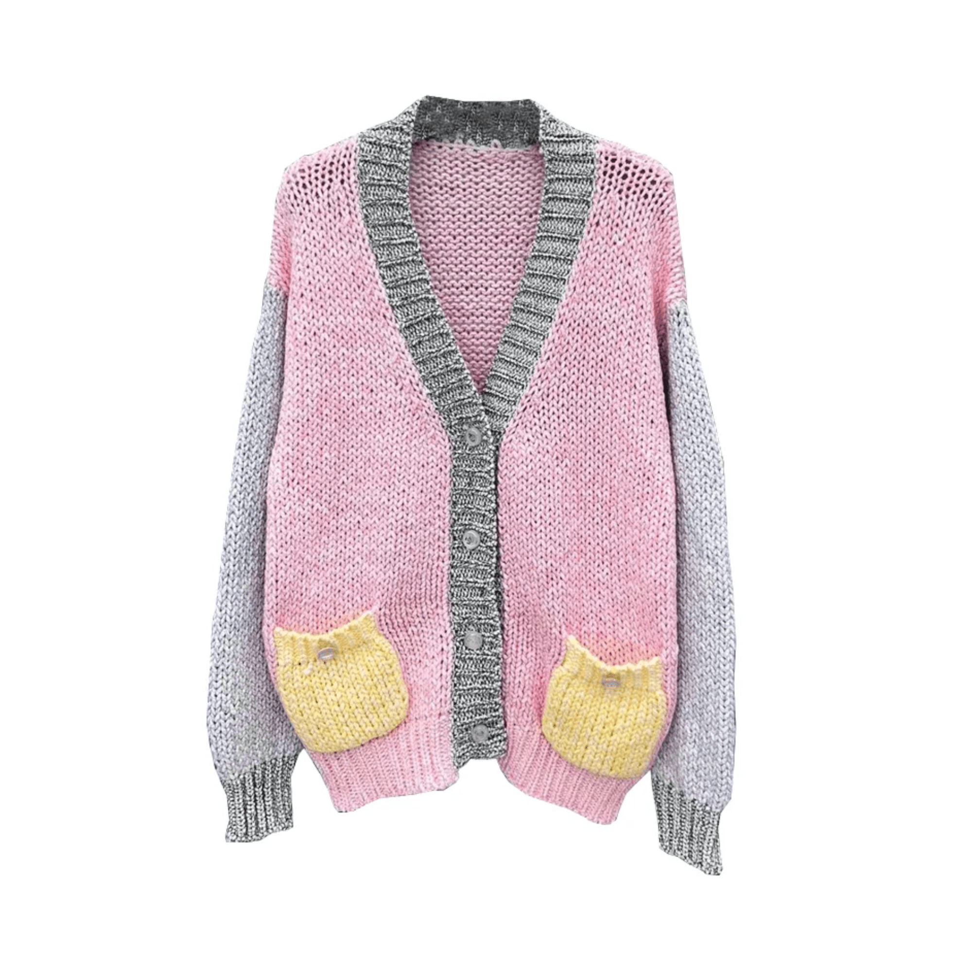 Tri-Color Cotton Knit Jacket - Kelly Obi New York